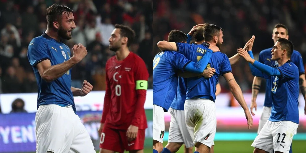 Italia, nella notte più triste brillano Cristante e Raspadori: Turchia ko 3-2